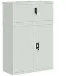 vidaXL Aktenschrank Hellgrau 90x40x130 cm Stahl