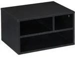 Relaxdays Druckerst&auml;nder Schreibtisch, 3 F&auml;cher, Regal f&uuml;r Drucker, Druckerhalter,