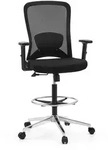 Arbeitsstuhl / Counterstuhl TOP WORK 44 Sitz Stoff / R&uuml;cken Netz schwarz hjh...