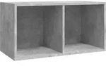 vidaXL Schallplatten-Aufbewahrungsbox Betongrau 71x34x36 cm