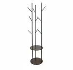 Relaxdays Garderobenst&auml;nder, 8 Haken, 2 Ablagen, HxD: 175 x 40 cm,...