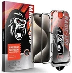 6x 9H Panzerglas f&uuml;r iPhone 14 3D KLAR MAGIC-APP echtes Tempered X-Gorillaglas