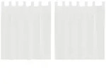 vidaXL Voile Vorh&auml;nge mit Stangentaschen 2 Stk. Wei&szlig;