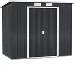 Outsunny-Gartenhaus-213L x 130B x 172H cm-Dunkelgrau