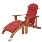 DELUKE Adirondack-Stuhl MARKUS mit Auflage Natur Eukalyptus Liegestuhl...