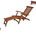DELUKE Deckchair NINA, mehrfach verstellbar Natur Eukalyptus Liegestuhl Gartenstuhl