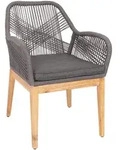 Mendler Gartenstuhl HWC-H56b, Sessel Outdoor Stuhl, wetterfest Seilgeflecht...