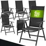 CASARIA&reg; Aluminium Gartenstuhl Bern Klappbar Anthrazit 6er Set
