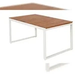 Merxx Ausziehtisch Naxos, 150(200) x 90 cm, Aluminium/Akazie, Wei&szlig;