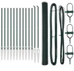 vidaXL Zaunpfosten Gr&uuml;n 25 x 1,5 m (25 mm Gitter) Stahl