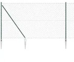 vidaXL Zaunpfosten Gr&uuml;n 10 x 1,6 m (60 x 60 mm Maschenweite)