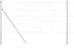 vidaXL Zaun mit Pfosten Silber 1 x 25 m Stahl und PVC