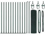 vidaXL Zaunpfosten Gr&uuml;n 25 x 0,5 m (19 x 19 mm Maschenweite) Stahl