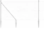 vidaXL Zaunpfosten Silber 25 x 1,4 m (25 x 25 mm Maschen) Stahl