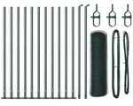 vidaXL Zaunpfosten Gr&uuml;n 25 x 0,6 m (25 mm Maschenweite) Stahl und PVC