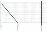 vidaXL Zaun mit Pfosten Gr&uuml;n 1,2 x 25 m Stahl und PVC