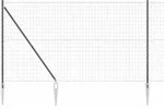 vidaXL Zaun mit Pfosten Grau 1,5 x 10 m Stahl