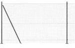 vidaXL Zaunpfosten Grau 10 x 1,5 m (25 x 25 mm Maschenweite) Stahl