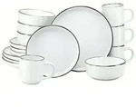CreaTable Nordic Festive Weiss Kombiservice 16-tlg Steinzeug