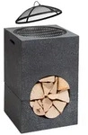 blumfeldt Monolith Feuerschale mit Grill MGO & Stahlschale inkl. Funkenschutz