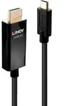 Lindy 43292 Lindy 2m USB Typ C an HDMI Adapterkabel mit HDR