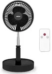 Akku-Ventilator SCHWARZ USB-Silent Faltbarer & Teleskop-Fu&szlig; Fernbedienung 24 Stunden