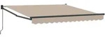 vidaXL Manuelle Einziehbare Markise Beige 300x250 cm