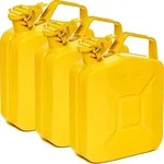 BW&reg; Kraftstoffkanister Metall Benzinkanister 3x 5 Liter - Gelb - RAL 1018 -