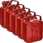 BW&reg; Kraftstoffkanister Metall Benzinkanister 5x 5 Liter - Rot - RAL 3000 -