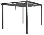 Mendler Aluminium Pergola HWC-N93, Gartenpavillon Pavillon Garten, stabiles