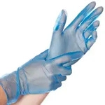 10x100 St&uuml;ck Vinylhandschuhe Blau Gr&ouml;&szlig;e M Classic gepudert 24 cm Einweghandschuhe