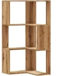 vidaXL Eck-B&uuml;cherregal 3 B&ouml;den Artisan-Eiche 50x50x102cm Holzwerkstoff