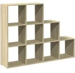 vidaXL Raumteiler-B&uuml;cherregal 3 Stufen Sonoma-Eiche 137,5x29x103,5 cm