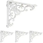 Relaxdays Regalwinkel, 4er Set, Gusseisen, antike Regaltr&auml;ger, Winkel Regalbretter,