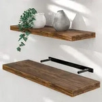 Casaria Schweberegal 70cm dunkle eiche