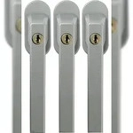 ABUS FG110 abschlie&szlig;barer Fenstergriff 3er Set- silber