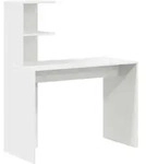 vidaXL Schreibtisch mit Regal Wei&szlig; 102 x 50 x 124 cm Holzwerkstoff