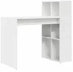 vidaXL Schreibtisch mit Regal Wei&szlig; 108 x 55 x 103.5 cm Holzwerkstoff