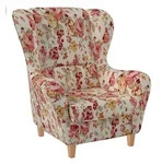 Supellex Sofia Ohrensessel mit Hocker | Design Pfingstrose