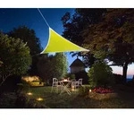 Perel Sonnensegel mit 107 LEDs, wasserabweisend, 3.6 x 3.6 x 3.6 m, 160 g/m2,...