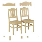 Erst-Holz K&uuml;chenstuhl robust Massivholzstuhl Kiefer Esszimmerstuhl Doppelpack...