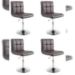 CLP 4er Set Lounger Palma V2 Kunstleder braun