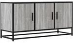 vidaXL TV-Schrank Grau Sonoma 100x35x50 cm Holzwerkstoff und Metall