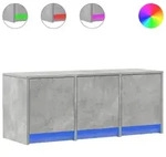 vidaXL TV-Schrank LED Betongrau 97x34x40 Holzwerkstoff