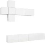 vidaXL 7-tlg. TV-Schrank-Set Wei&szlig; Holzwerkstoff