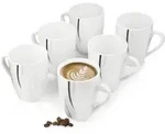 S&Auml;NGER Kaffeebecher Set Bilgola Black Lines 6 teilig