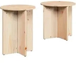 vidaXL Couchtisch 2 pcs Natur