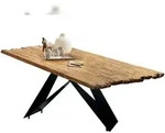 SIT M&ouml;bel Tisch 220x100 cm | Platte Teak 50 mm natur | Metallgestell schwarz |...