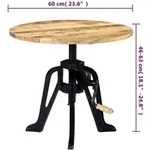 vidaXL Beistelltisch 60x(46-63) cm Massivholz Mango und Gusseisen : Farbe - Braun