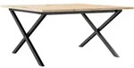 vidaXL Couchtisch X-Gestell 90x90x45cm Massivholz Kiefer und Stahl